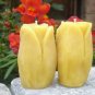 A beautiful pair of Tulips - 100% pure beeswax and cotton wick
