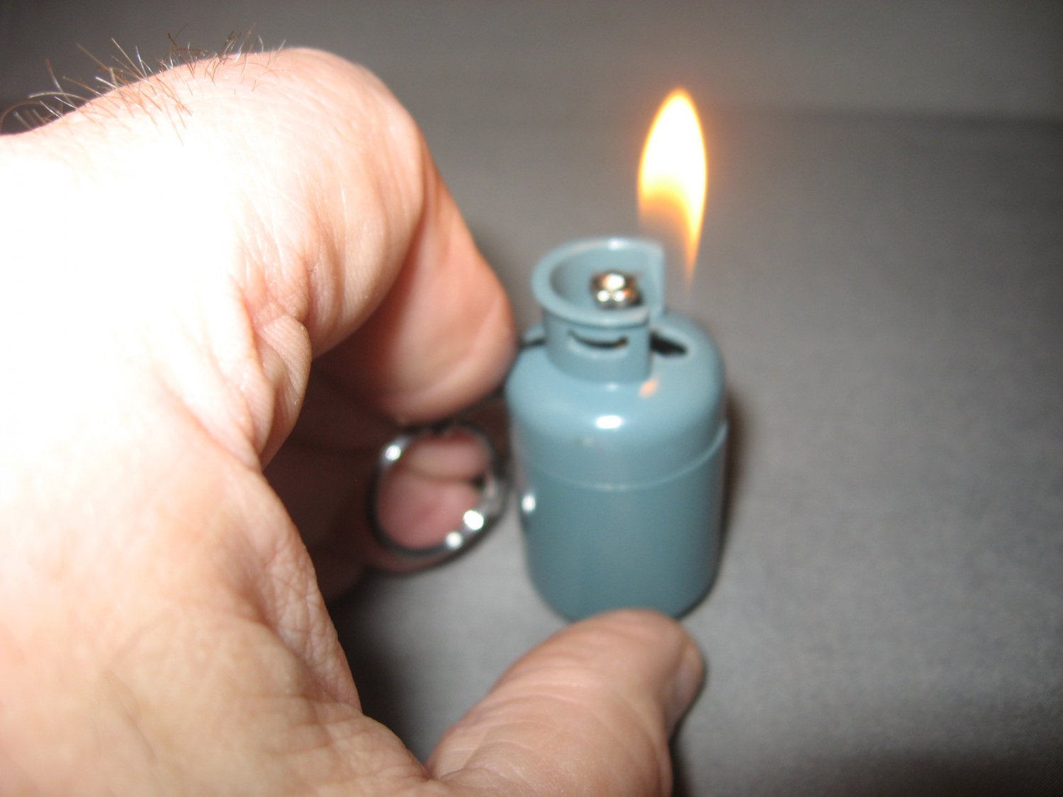 LP Gas Tank Style Butane Gas Lighter Keychain Gas Grill Tank Lighter