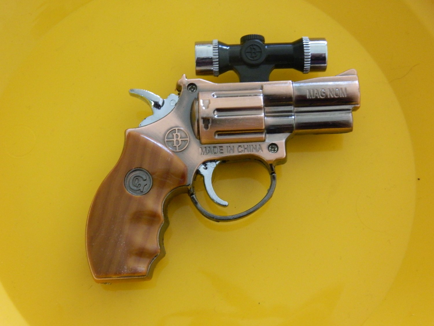 .357 Magnum Gun Pistol Shaped Jet Torch Lighter With Red Laser USA Stocked