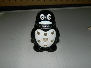 White Front Penguin Shaped Jet Torch Lighter With Flashing LED Colorful Lights