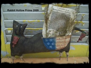 Primitive Independence Cat With Watermelon Mice