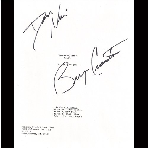 BREAKING BAD SIGNED SCRIPT (2) SIGNATURES + COA