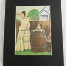 Matted Print-Tom Sawyer "Whitewashing the Fence"