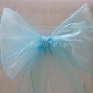 10 Blue Organza Sashes Chair Cover Bows Wedding/Party Sashes, Brand New