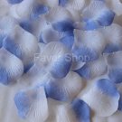 200 White/Blue Silk Rose Petals Wedding Flower Favors, Brand New