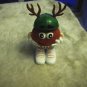 Christmas Red Mini Reindeer Green Hat Container