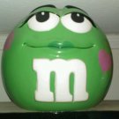 M&M's Green Character Valentines Ceramic Cookie Jar by Galerie VHTF