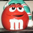 M&M's Red Christmas Ceramic Cookie Jar by Galerie RARE