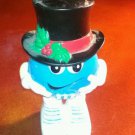 M&M's Christmas Minis Blue Figure top hat
