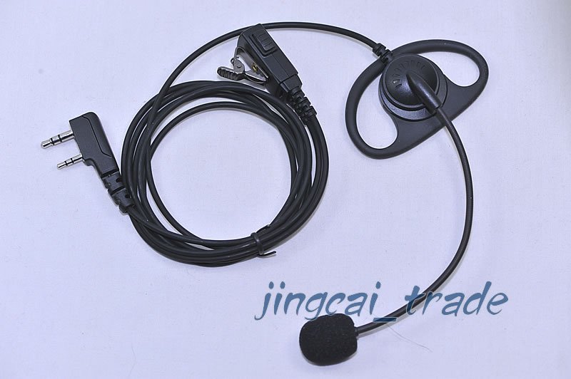 D-Shape PTT Headset for Kenwood Puxing WEIERWEI Wouxun with boom mic