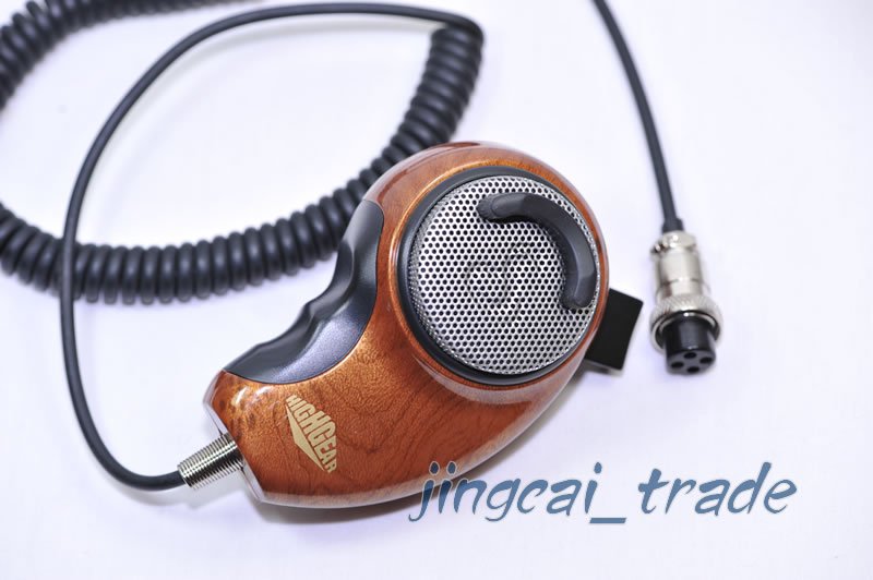 Cobra Wood Grain HG-M84W 4-Pin Noise Cancelling CB Microphone for Cobra Uniden