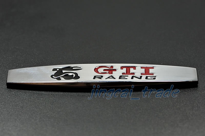 VW Volkswagen GTI RAENG 3D Car Fender Emblem Badge Sticker Decal Chromed Metal