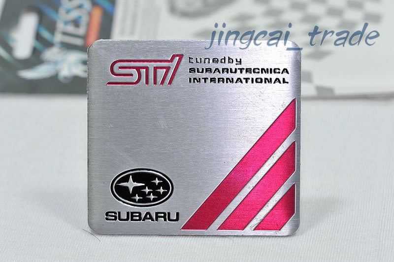 SUBARU STi Aluminium Decal Badge Emblem Universal for Auto Car Van SUV
