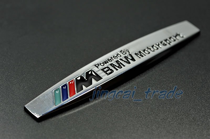 BMW ///M Motor Sport 3D Car SUV Fender Emblem Badge Sticker Decal Chromed Metal