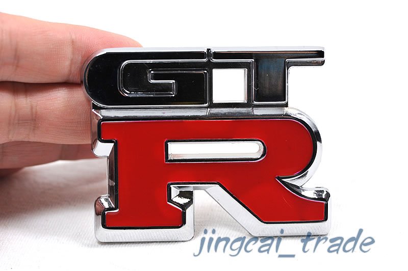 GT-R Logo 3D Car Auto Emblem Badge Sticker Chromed Metal OEM For Nissan GTR