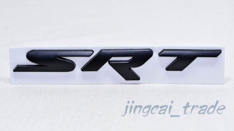 Thick! Black SRT Logo 3D Metal Car Body Fender Emblem Badge Decal Sticker For JEEP Chrysler Dodge