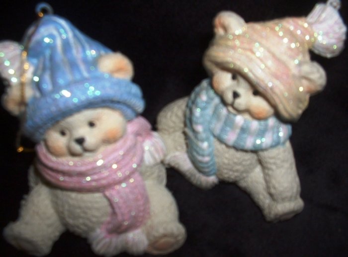 plush teddy bear christmas tree ornaments