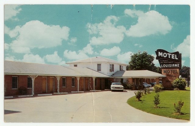 Motel Louisiane Natchitoches Louisiana Postcard 1964