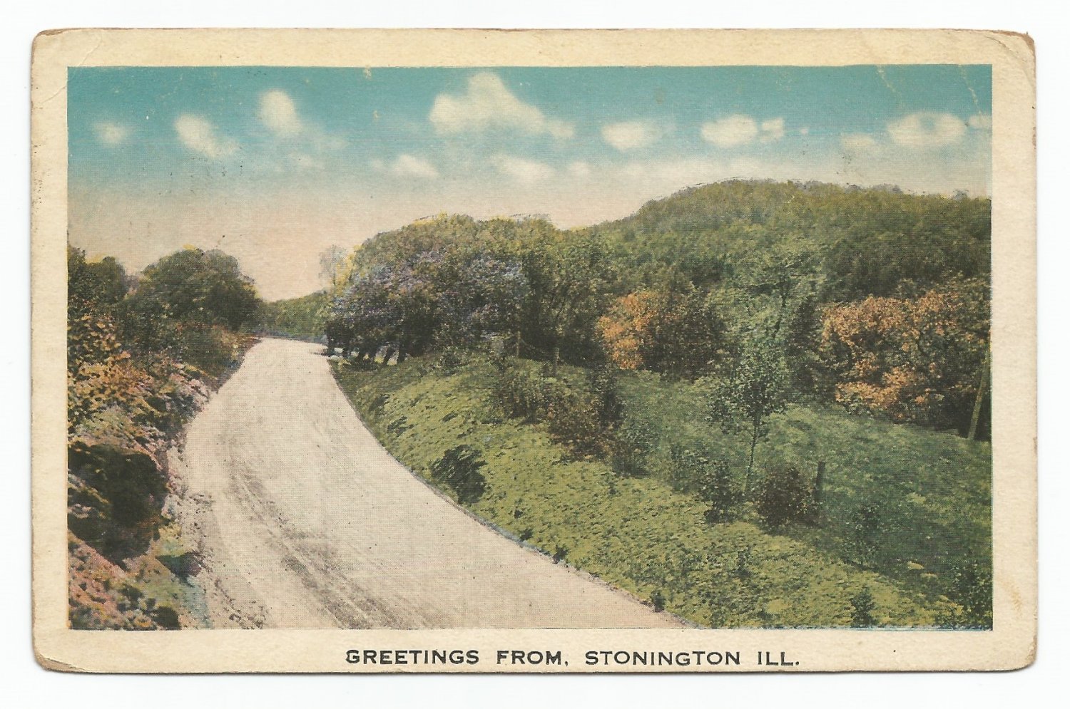 Greetings From Stonington Illinois Postcard 1918