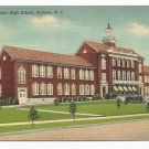 Senior High School Durham North Carolina Linen Postcard