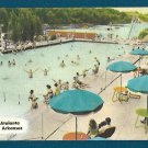 Lakeside Pool Lake Atalanta Rogers Arkansas Linen Postcard