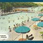 Lakeside Pool Lake Atalanta Rogers Arkansas Linen Postcard
