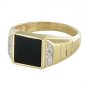 10k Yellow Gold Black Diamond Ring