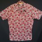 Vintage 70s Lilly Dache of Paris NY CA  Abstract Print Men's Disco Polo Shirt -- Size 46" - L