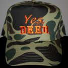 Yes DEER Camouflage Embroidered Baseball Hat