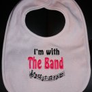 Embroidered Baby Bib-I'm with the Band
