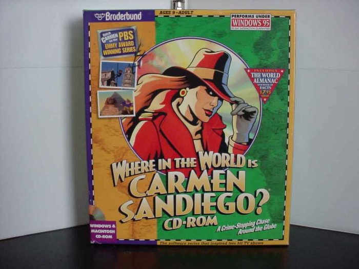 WORLD CARMEN SANDIEGO? CD ROM PC or MAC