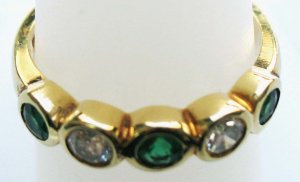 Emerald and Diamond Ring