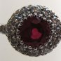 Ruby Ring with Diamond Setting