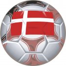 Denmark Soccer Ball Flag Wall Decal