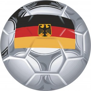 Germany Soccer Ball Flag Wall Decal