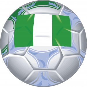 Nigeria Soccer Ball Flag Wall Decal