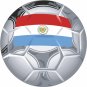 Paraguay Soccer Ball Flag Wall Decal