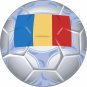 Romania Soccer Ball Flag Wall Decal