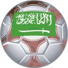 Saudi Arabia Soccer Ball Flag Wall Decal