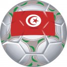Tunisia Soccer Ball Flag Wall Decal