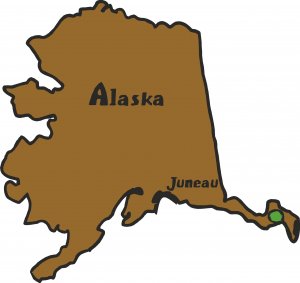 Alaska State Map Wall Decal
