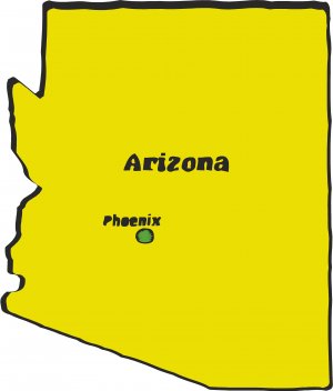 Arizona State Map Wall Decal