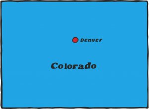 Colorado State Map Wall Decal