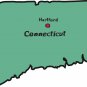 Connecticut State Map Wall Decal