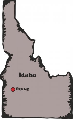 Idaho State Map Wall Decal