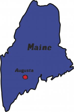 Maine State Map Wall Decal