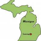 Michigan State Map Wall Decal
