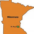 Minnesota State Map Wall Decal