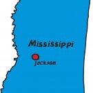 Mississippi State Map Wall Decal