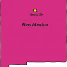New Mexico State Map Wall Decal